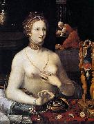 MASTER of the Avignon School Diana at the Bath Spain oil painting artist